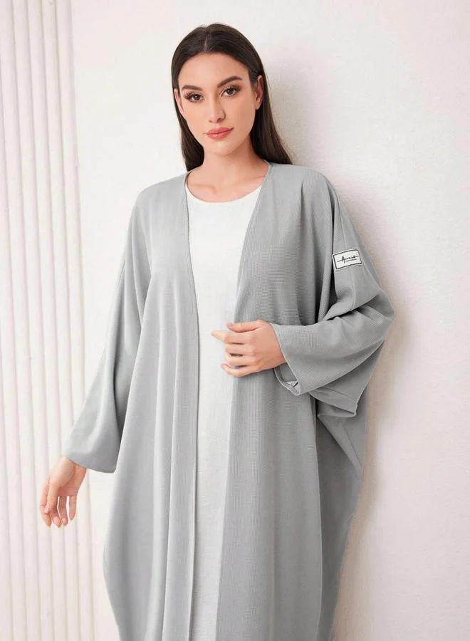 Take Two  Women Solid Batwing Sleeves Front Open Abaya for Women | Best Price UAE